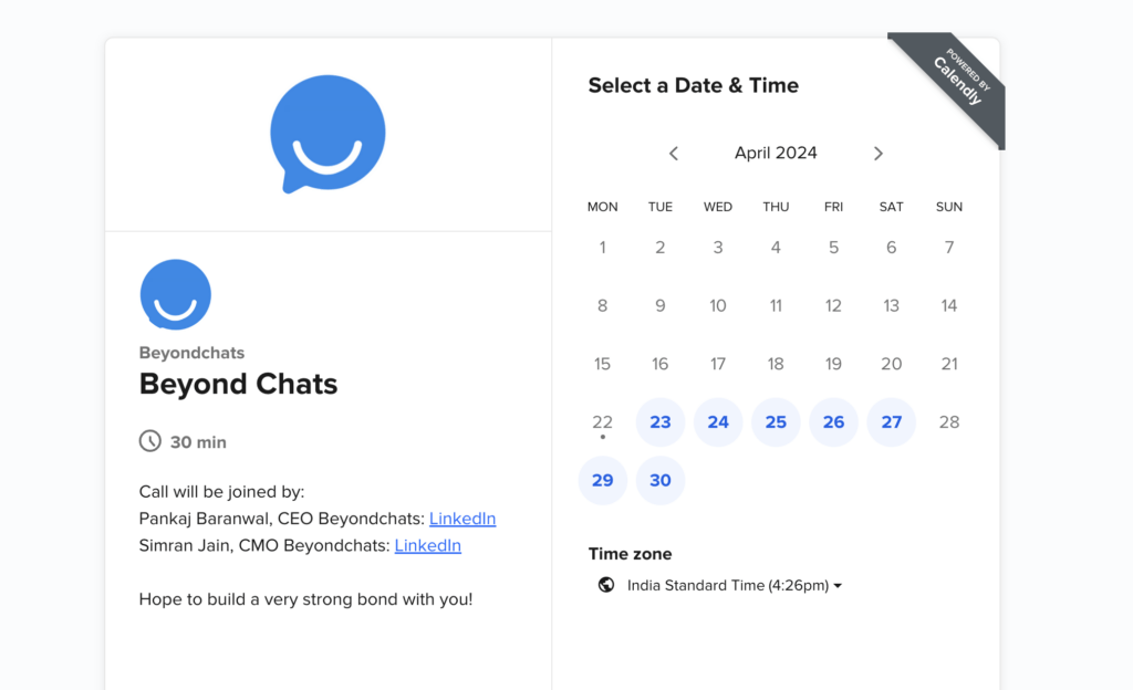 Book call with Beyondchats